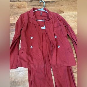 Free People Linen Suit